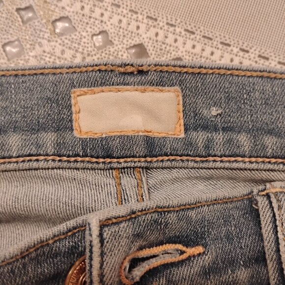 Mother Denim Insider Crop Fray Light Kitty Racer Size 26 - Picture 9 of 15